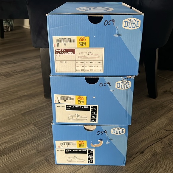 HEY DUDE WALLY FUNK MONO RED size 10 - Picture 7 of 9